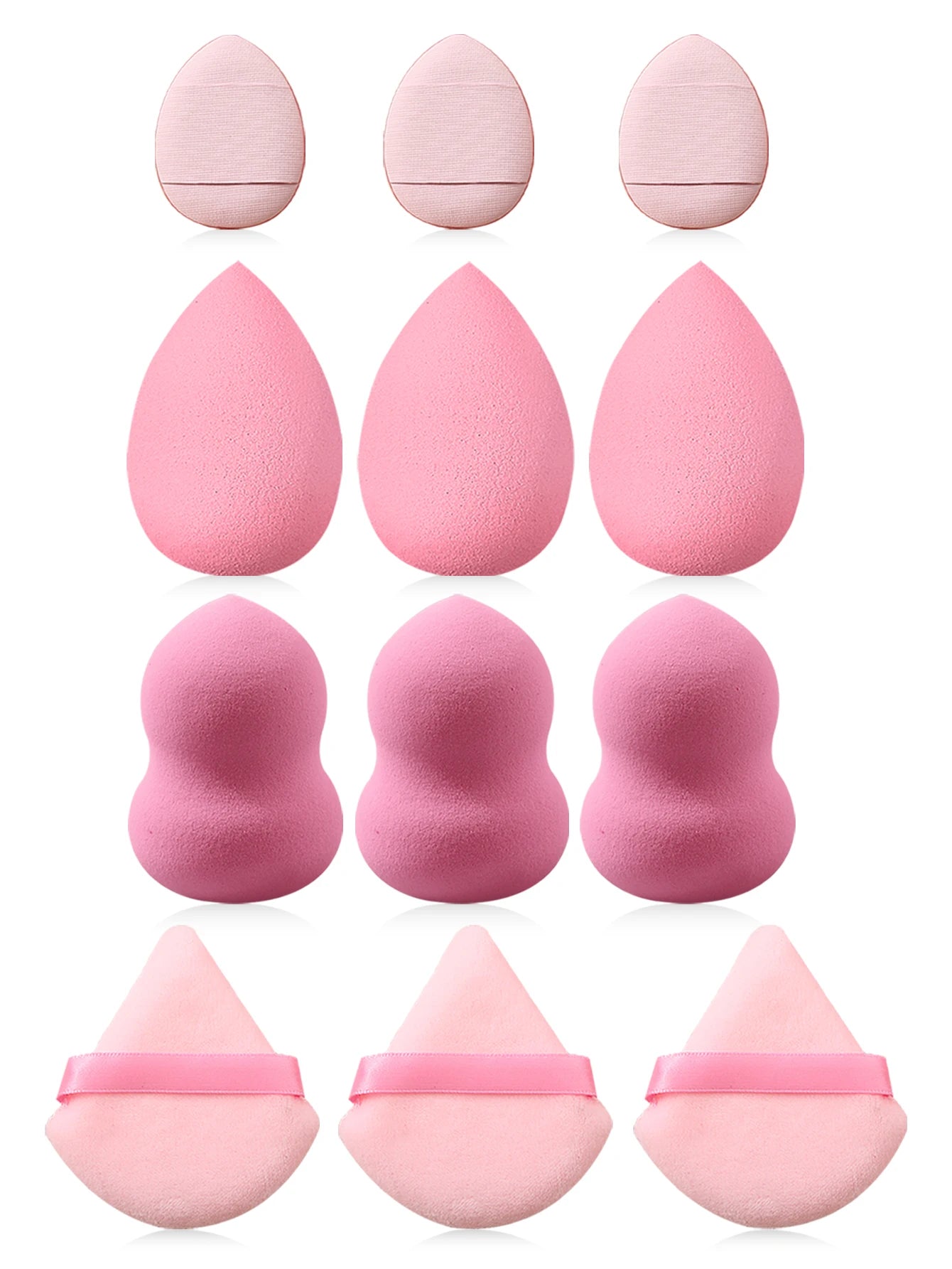 29-Piece Makeup Kit, Set of 13 Brushes and 12 Sponges, Includes Headband, Wristband and Facial Cleansing Brush, Complete Accessories