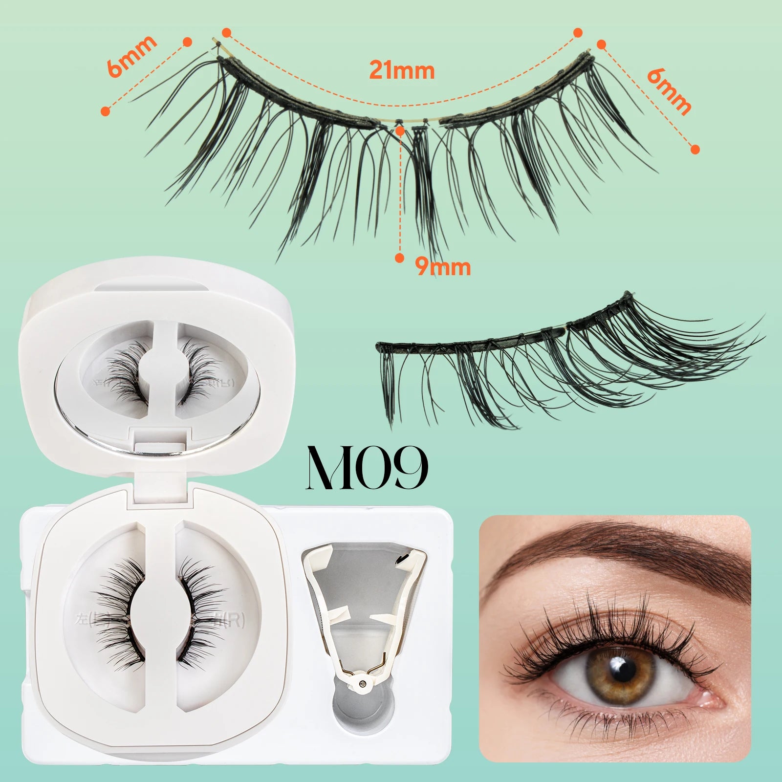 Magnetic eyelashes reusable 3D lashes