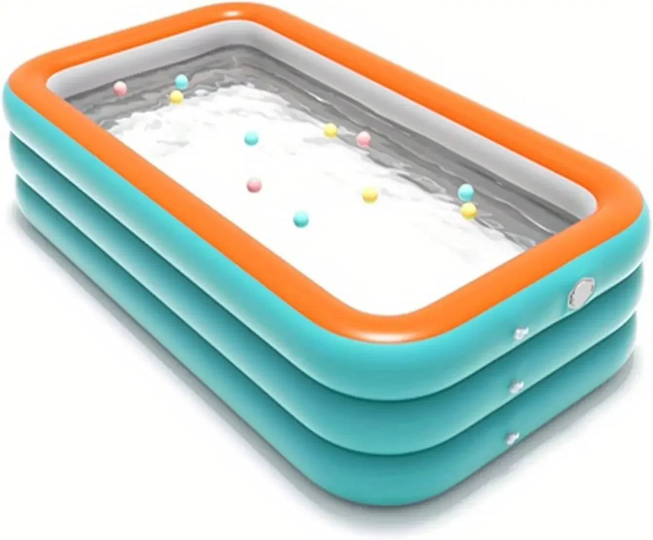 Durable Inflatable Family Pool, Easy Setup for Outdoor Fun 2.1m