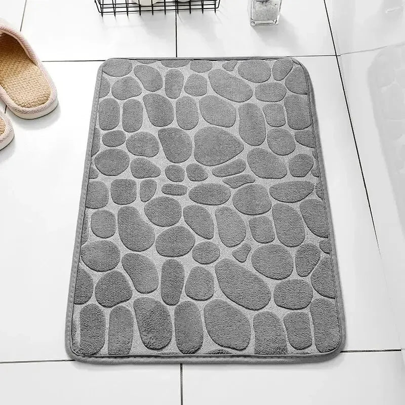 Pebble bath mat non-slip design
