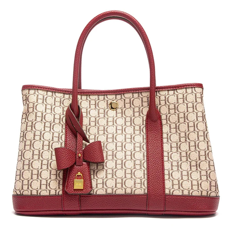 Mixed fabric handbag | Autumn, urban and practical style for women | CH