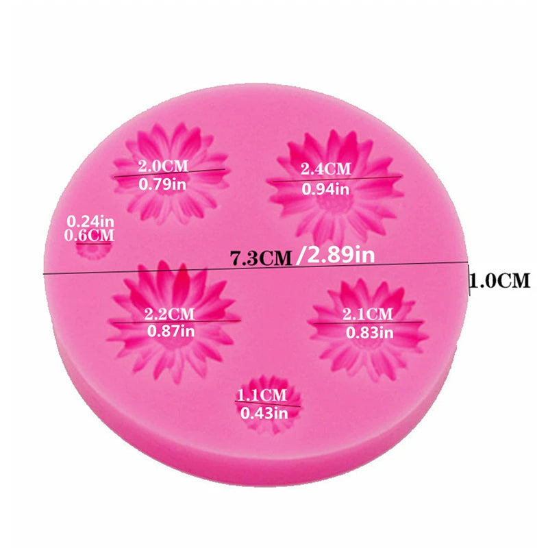 Flower silicone mold with rose shapes