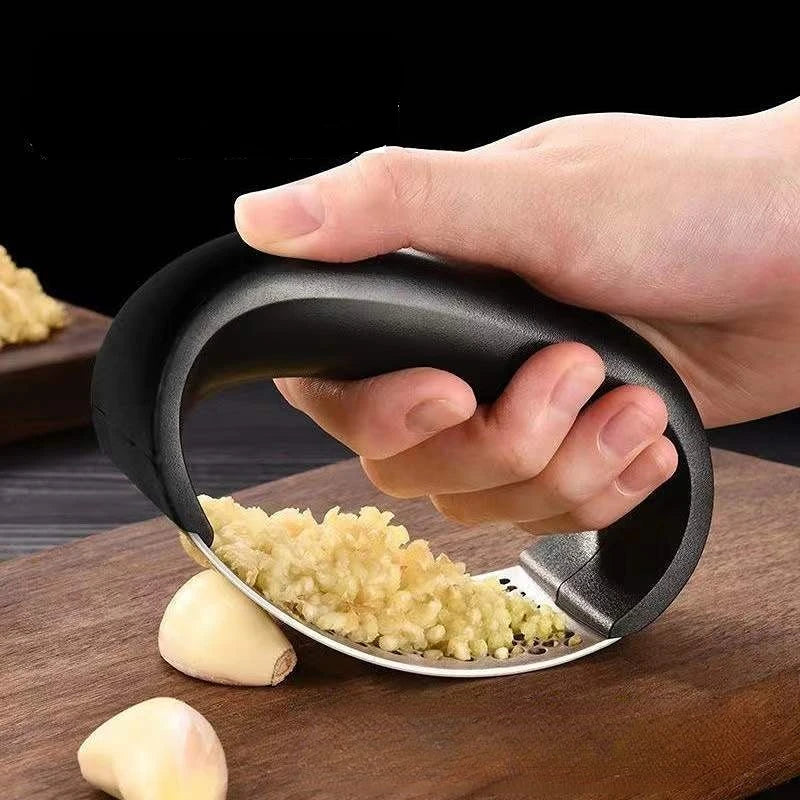 Stainless steel garlic press manual crusher