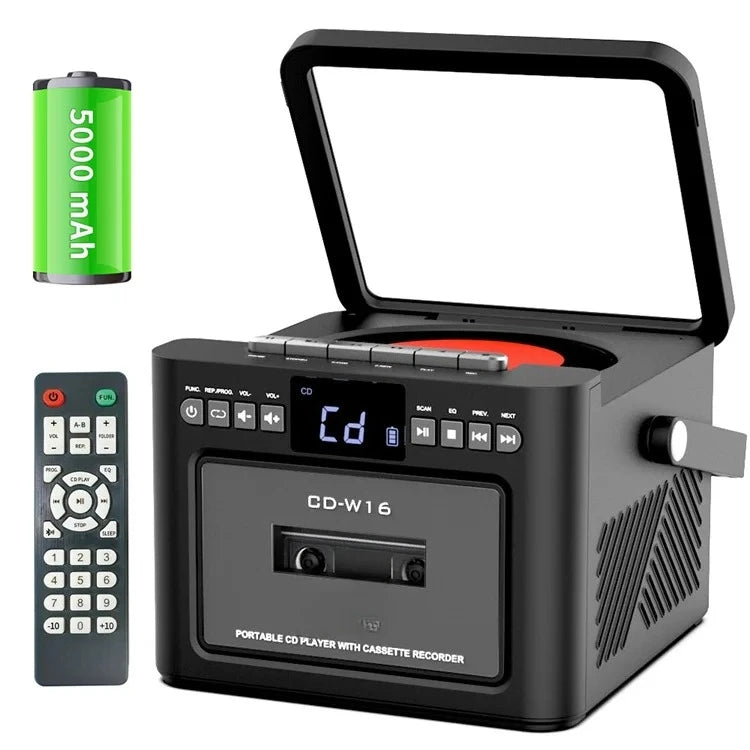 Boombox CD, Cassette and Bluetooth 5.0 Player