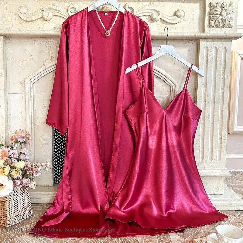 Bridal Wedding Robe | Rayon Bathrobe, Pajama Set, Kimono