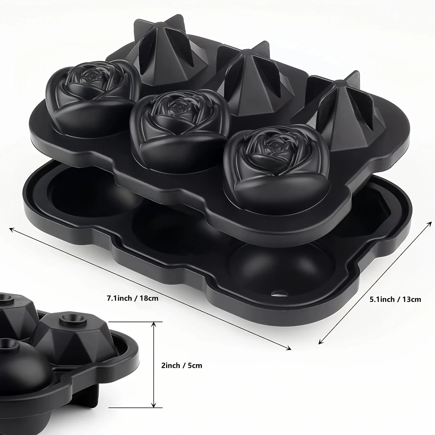 Silicone ice mold flexible ice tray