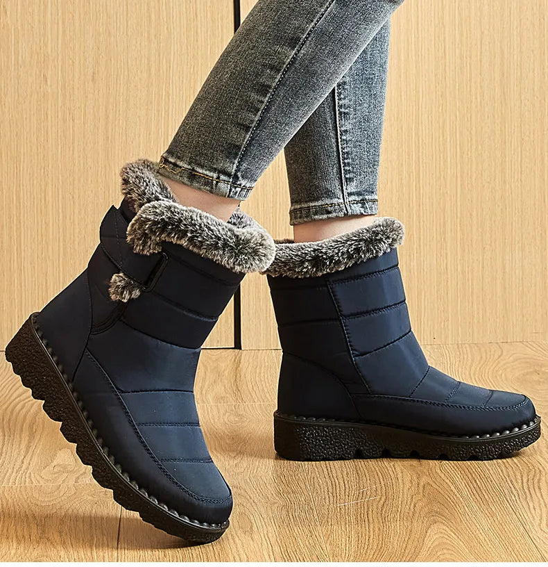 Women's Winter Ankle Boots | Low Heel and Waterproof | Warm Plush Lining, 2026 Trend