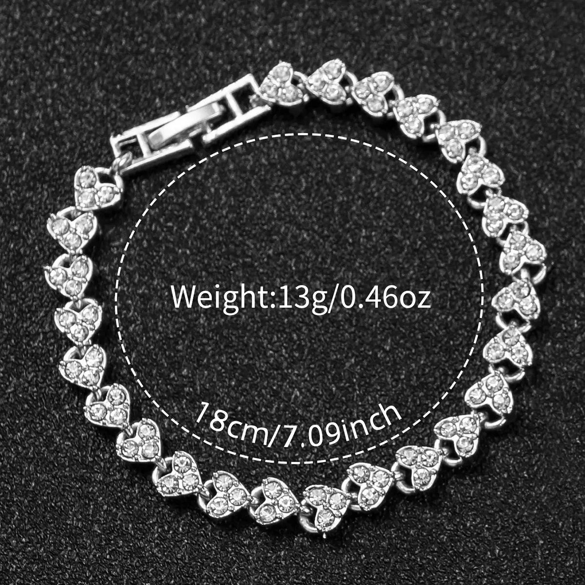 Women's watch set with diamond effect
