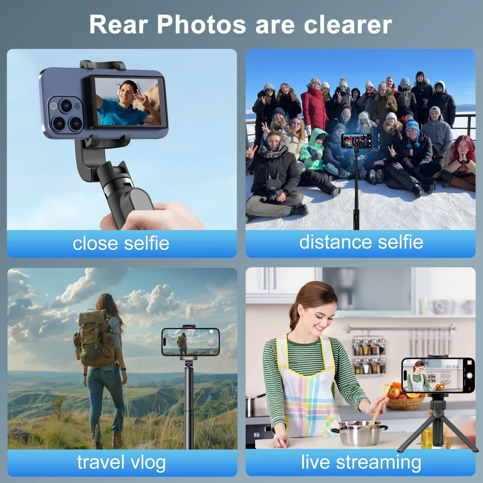 4K wireless selfie monitor magnetic screen