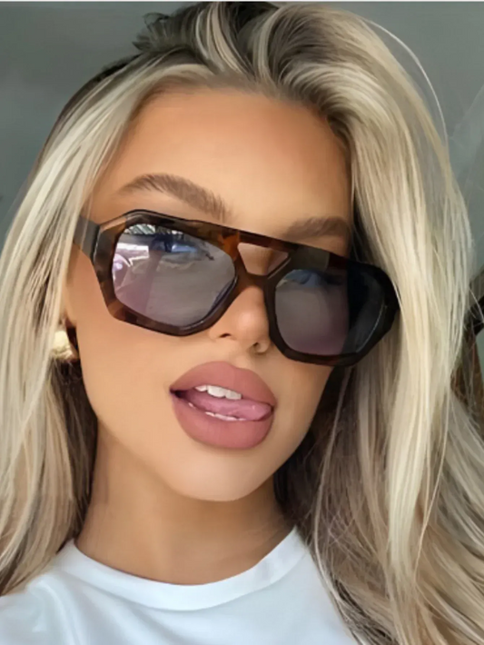 Look for it here A-Retro Sunglasses with Double Bridge - Irregular and Unique Design