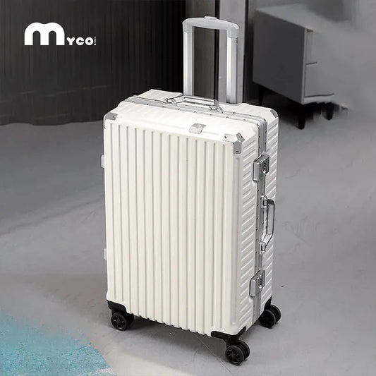 Look for it here C-Travel Suitcase with Wheels - Aluminum Frame, with USB Port and Lock