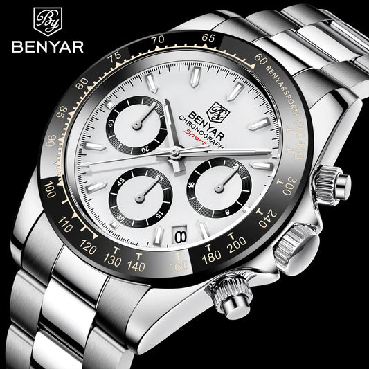 Look for it here J-BENYAR Men's Chronograph Waterproof Stainless Steel Watch