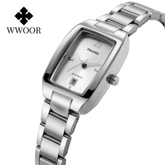 Look for it here J-WWOOR Ladies White Quartz Stainless Steel Watch